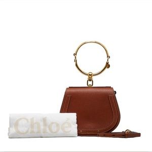 Chloe Chloe handbag shoulder bag brown gold leather ladies